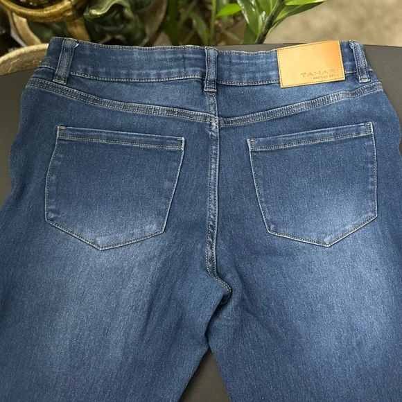 Blue Boot Leg Tahari Dark Blue Jeans - Picture 5 of 8